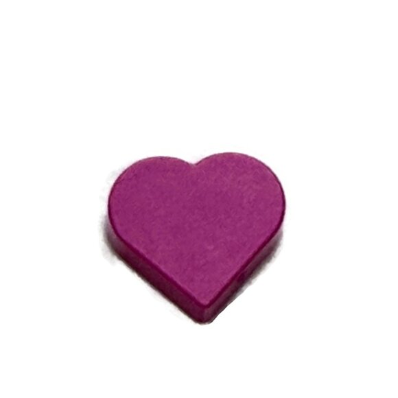 NEW LEGO 1x1 Dark Pink Heart Shaped Flat Smooth Tiles Part # 39739 100 QTY Love - Picture 6 of 6